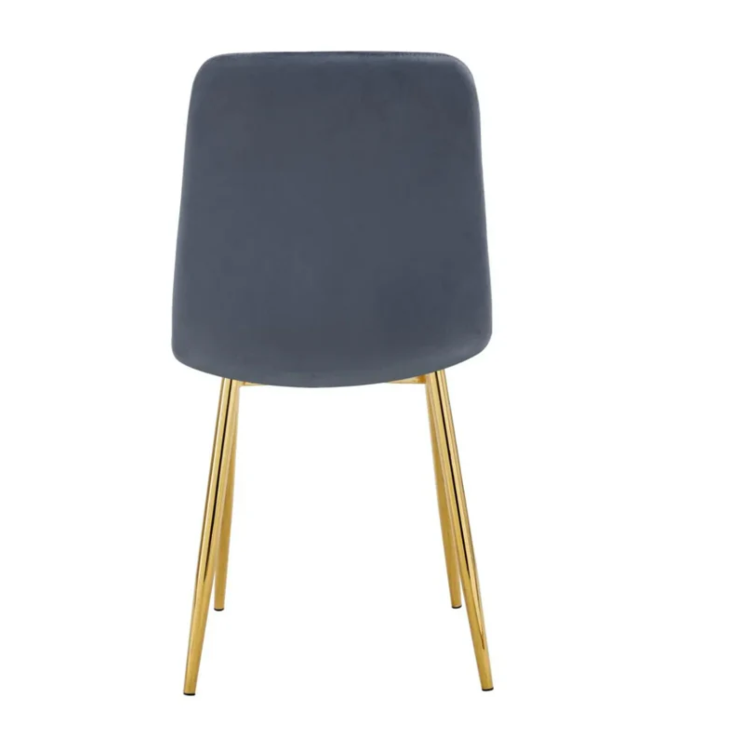 Chaise avec assise en tissu velours et piètement en acier