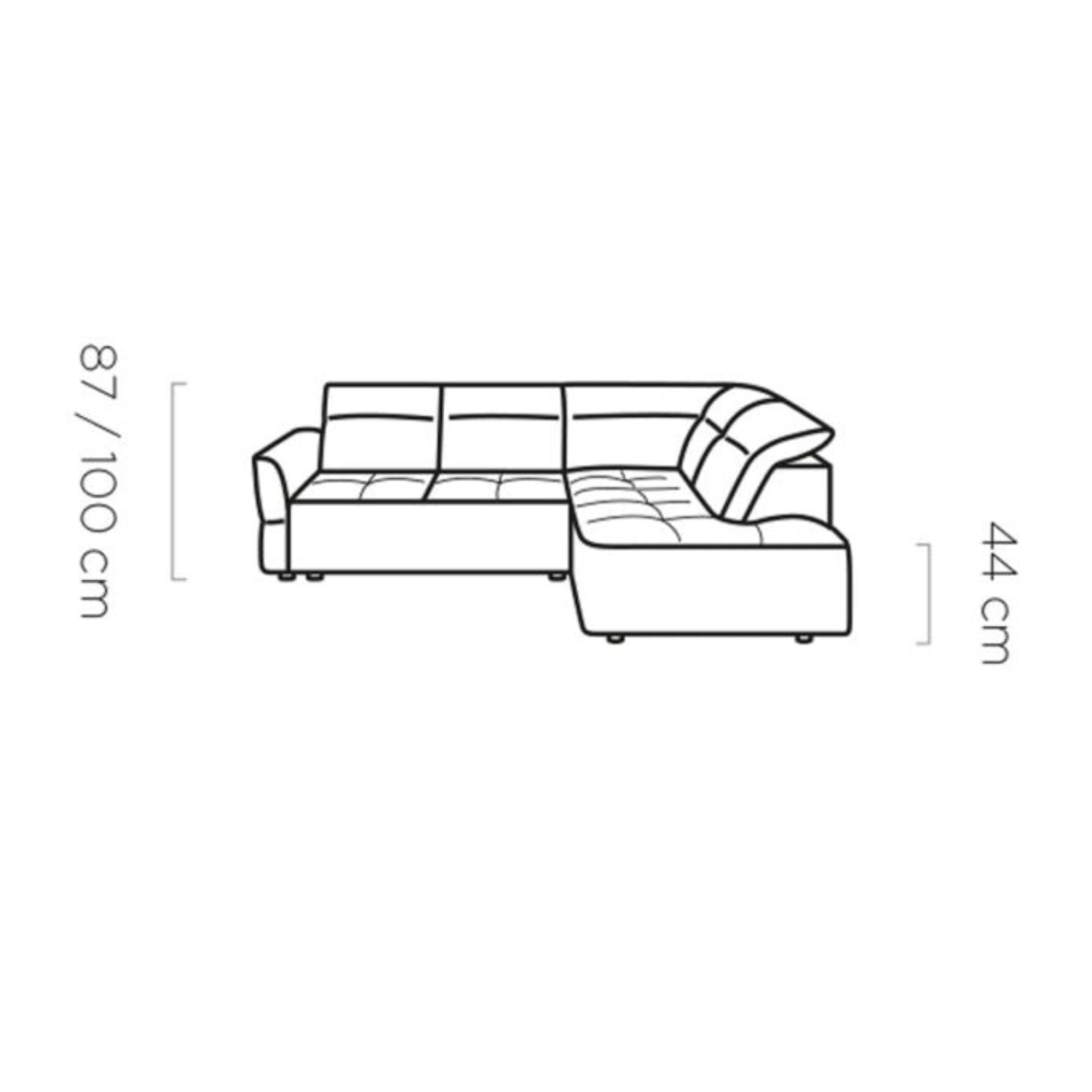 Canapé d'Angle Convertible - Design Moderne, Confort Optimal, Disponible en 3 Tailles | Canapé Réversible avec Coffre de Rangement