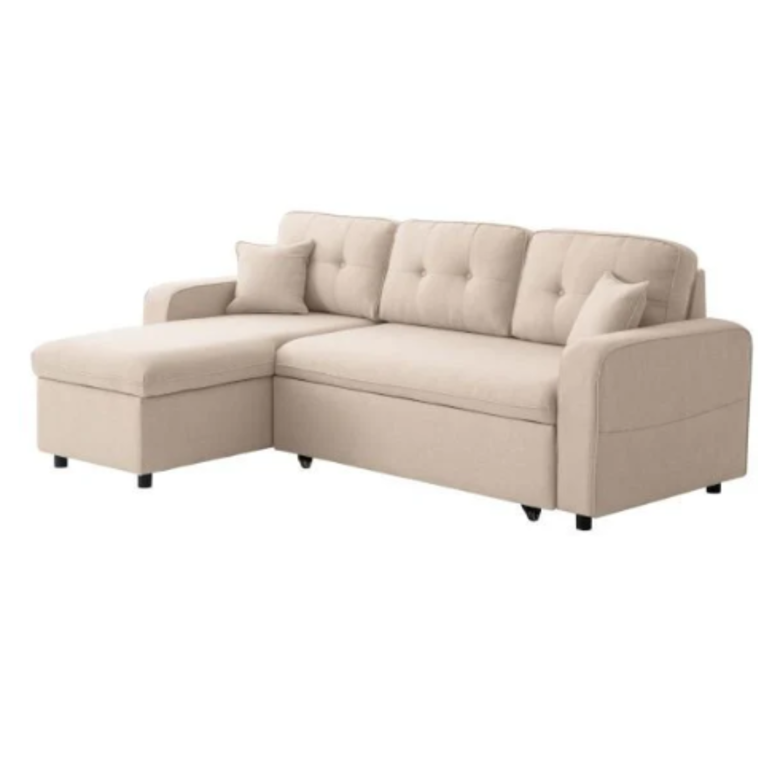 Canapé d'angle  convertible réversible en tissu