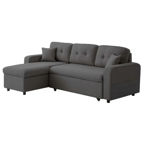 Canapé d'angle  convertible réversible en tissu