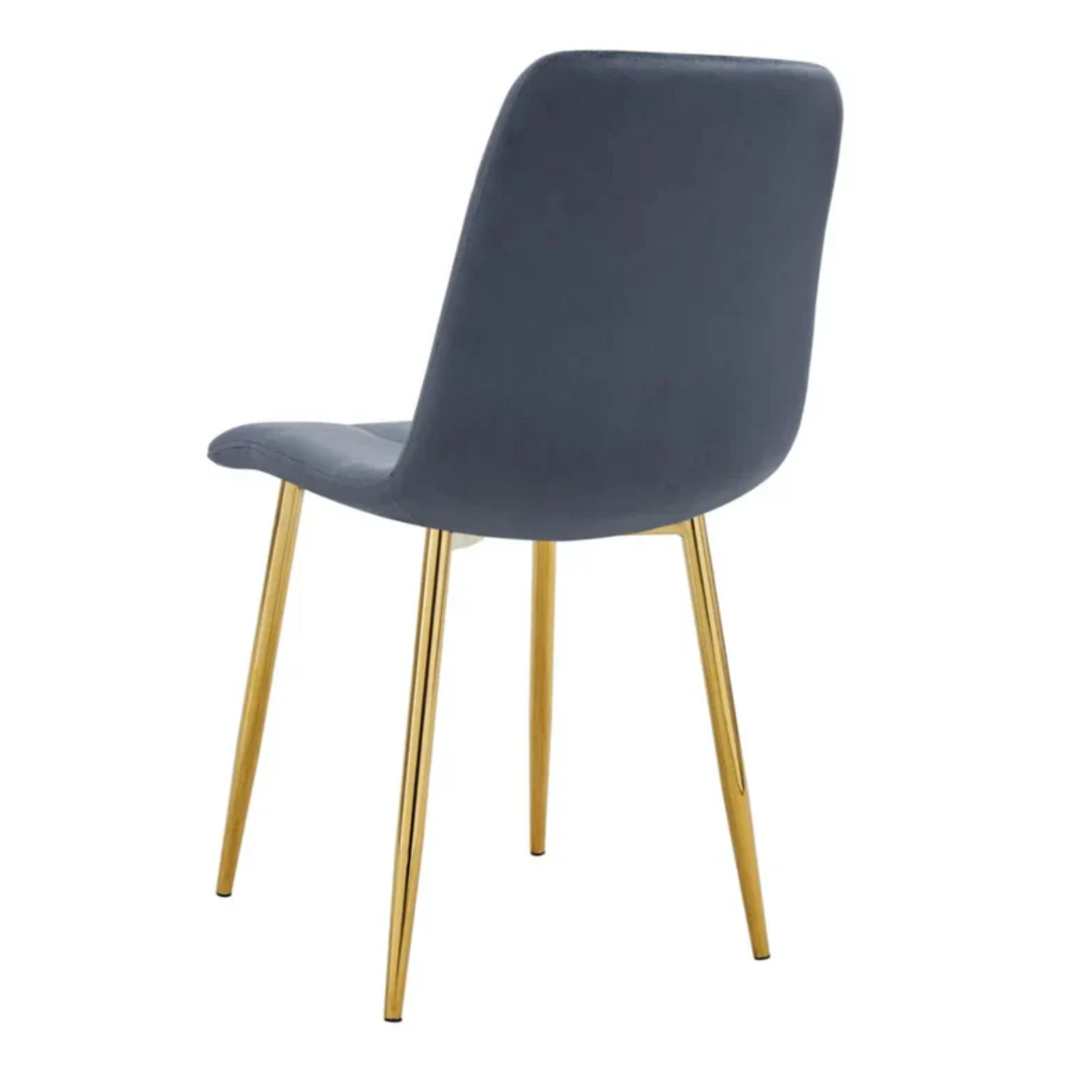 Chaise avec assise en tissu velours et piètement en acier