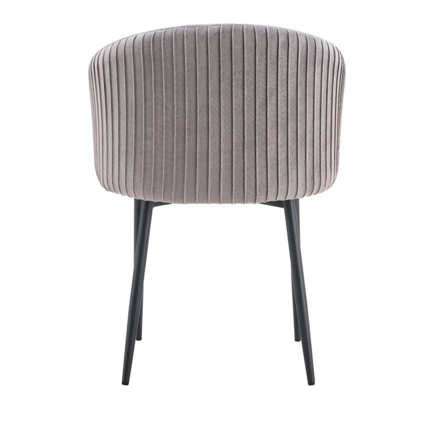 Chaise avec assise en velours et piètement en acier