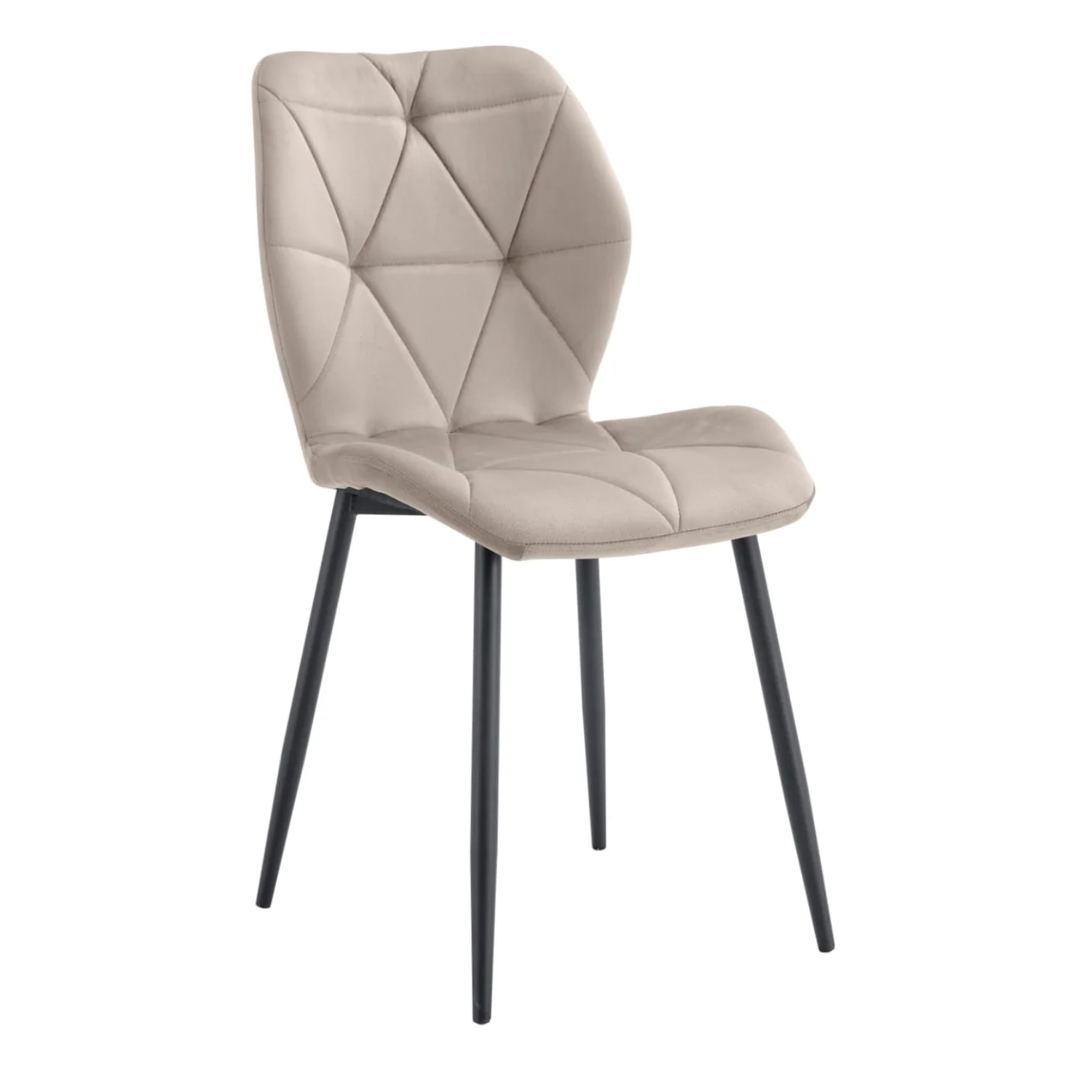 Chaise  en Velours avec Pieds Métal Noir