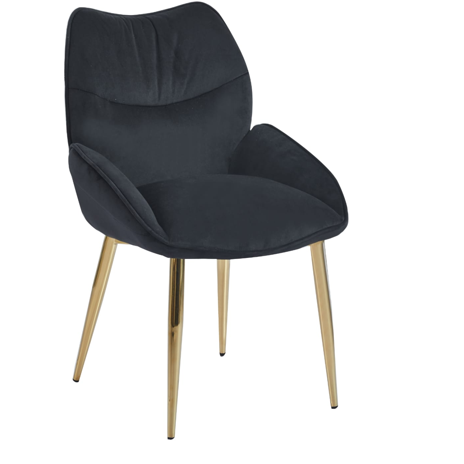 chaise  Assise ergonomique en velours & pieds métal