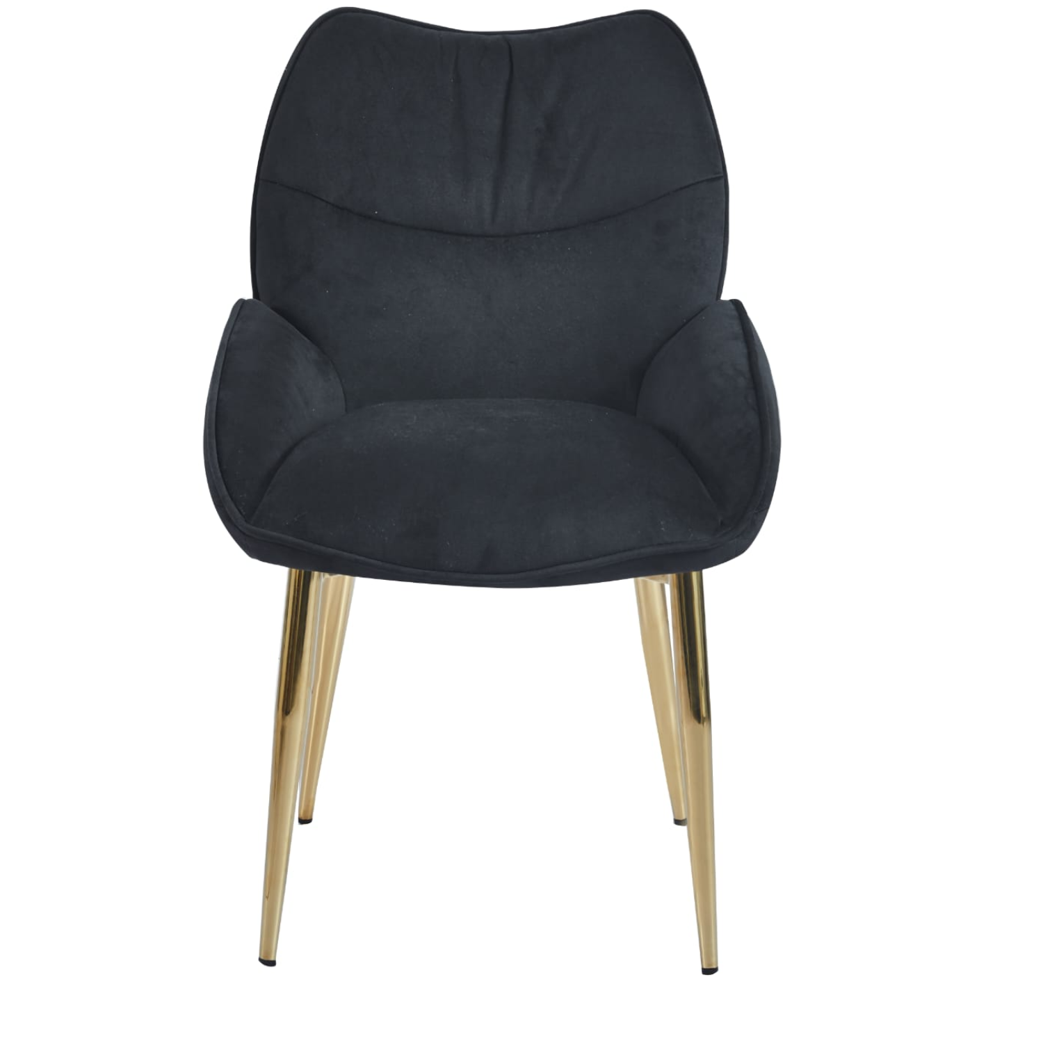 chaise  Assise ergonomique en velours & pieds métal