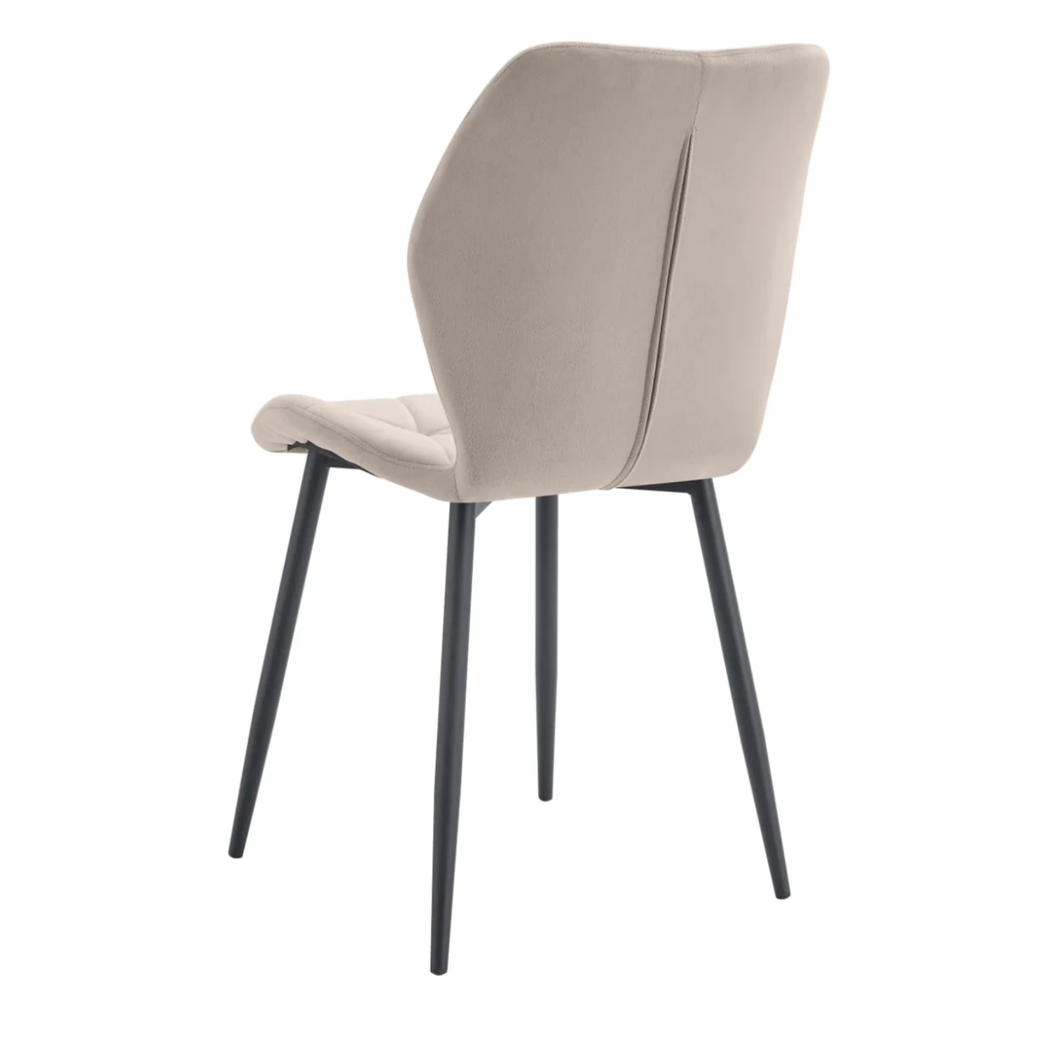 Chaise  en Velours avec Pieds Métal Noir