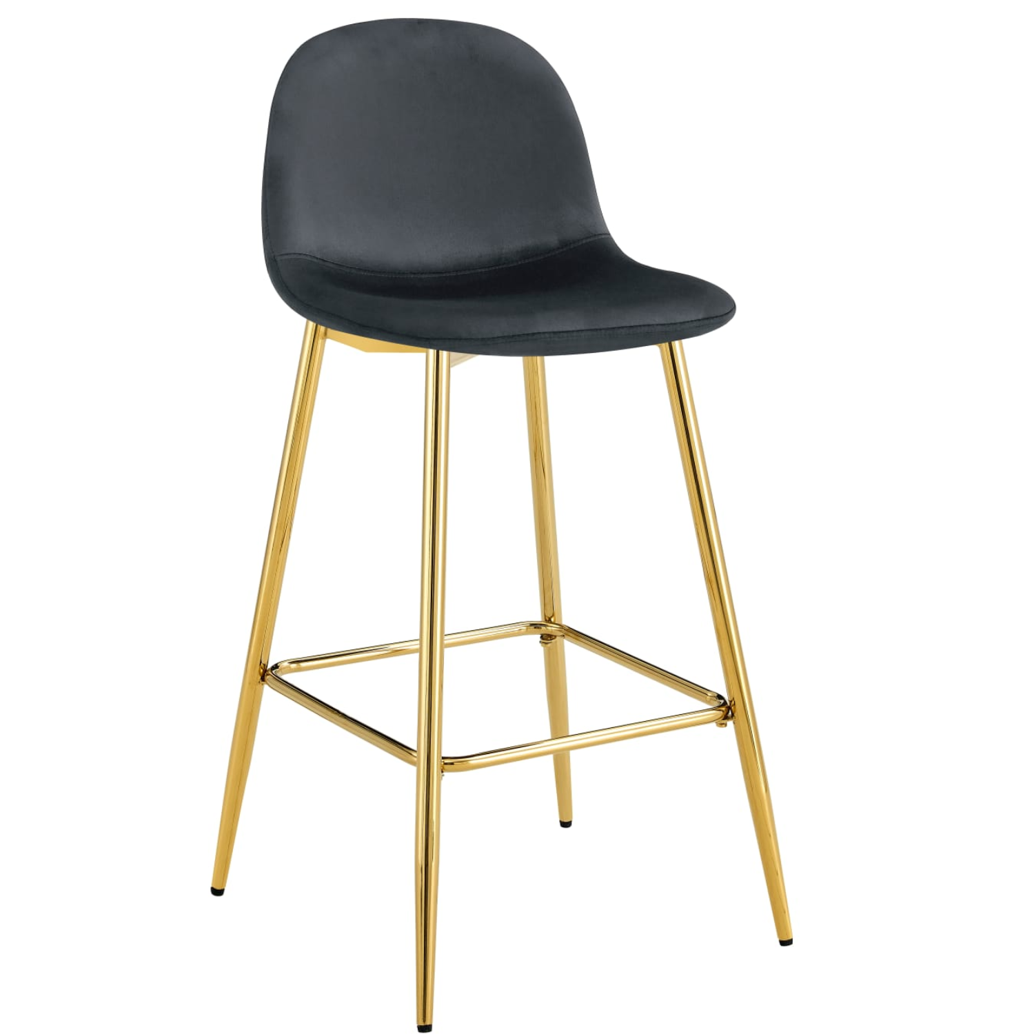 Tabouret de bar élégant en velours et métal doré – Chic, Confort et Style Scandinave