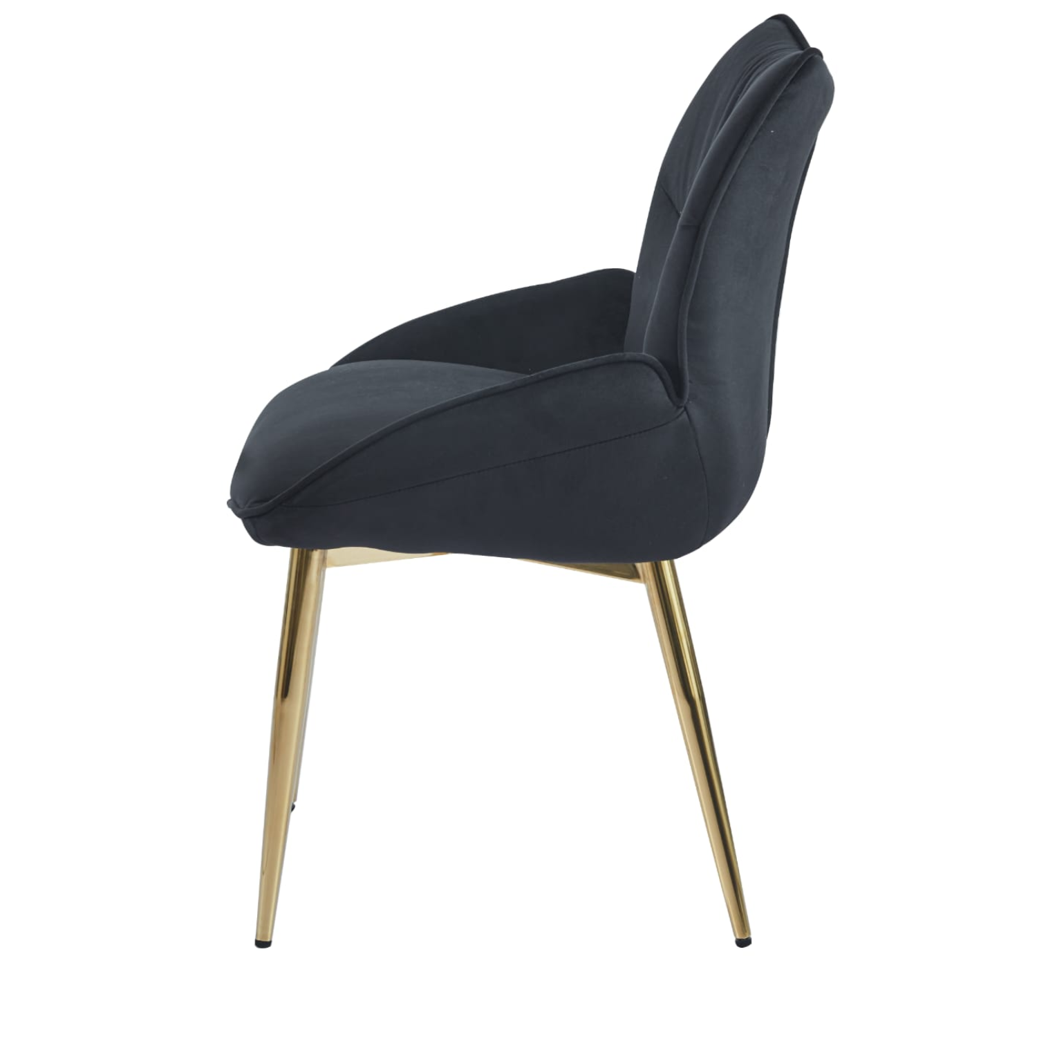 chaise  Assise ergonomique en velours & pieds métal