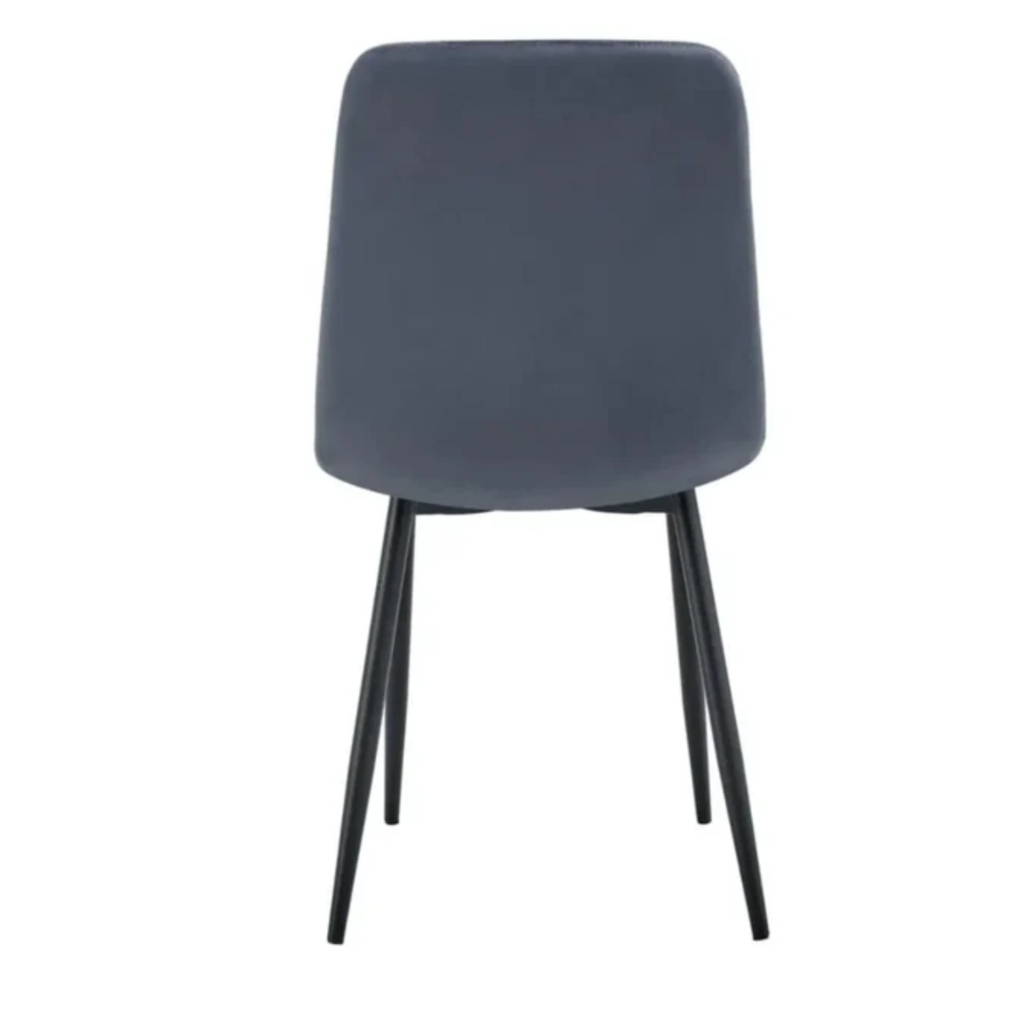 Chaise avec assise en tissu velours et piètement en acier