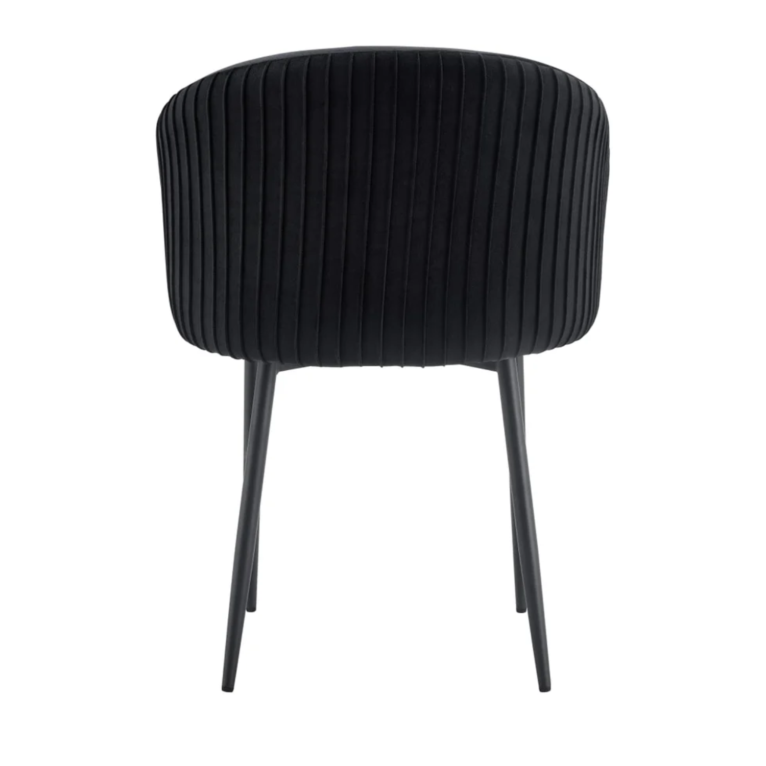 Chaise avec assise en velours et piètement en acier