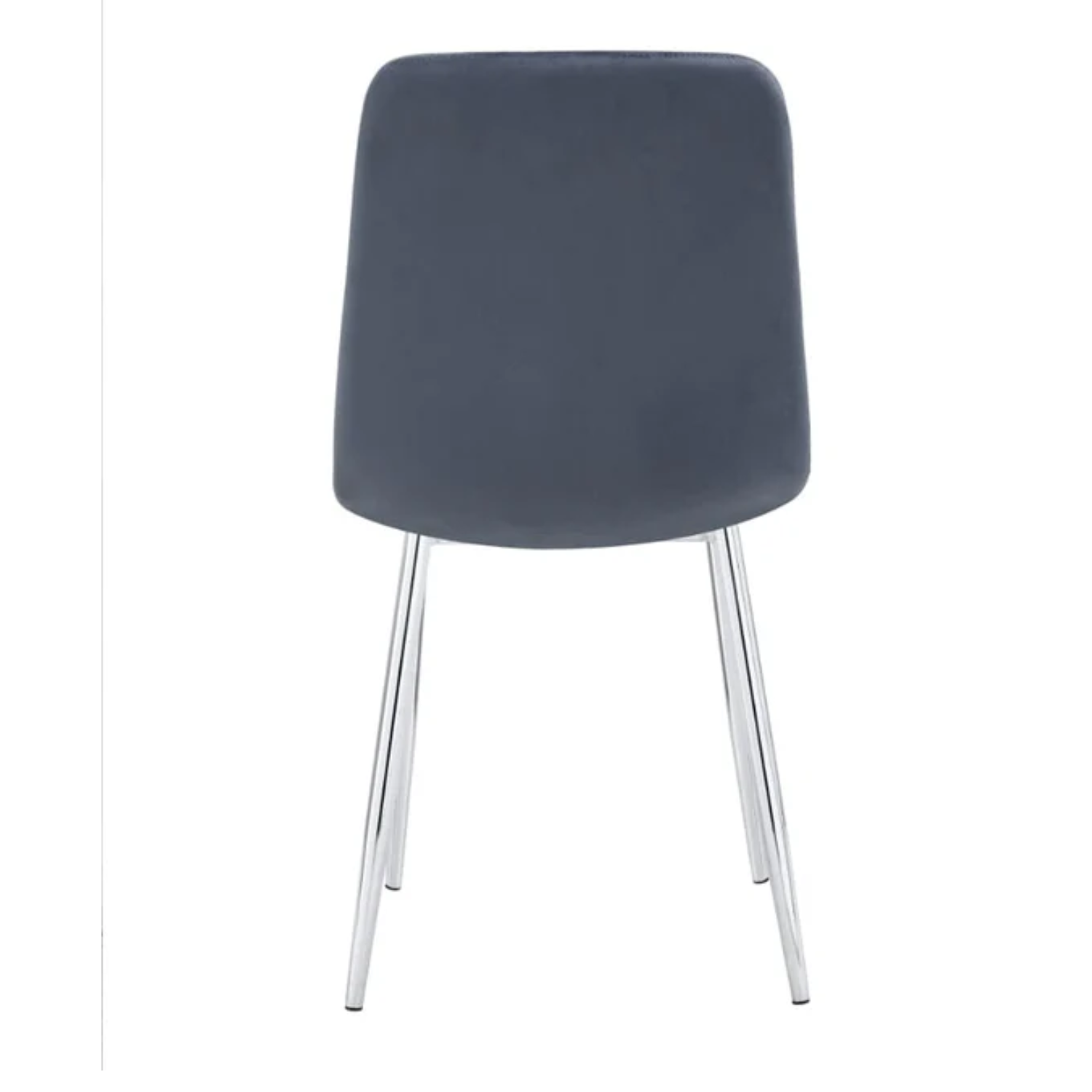 Chaise avec assise en tissu velours et piètement en acier