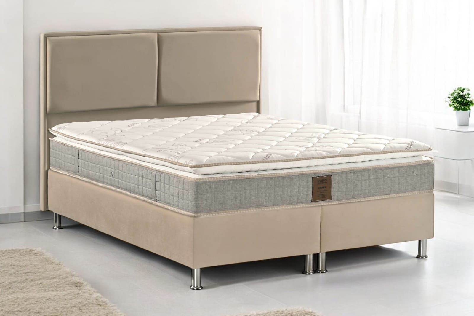 Lit coffre 160x200 en velours – Design moderne avec rangement intégré - Decora Home