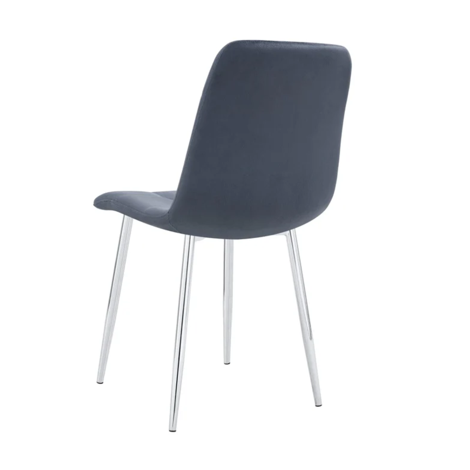 Chaise avec assise en tissu velours et piètement en acier