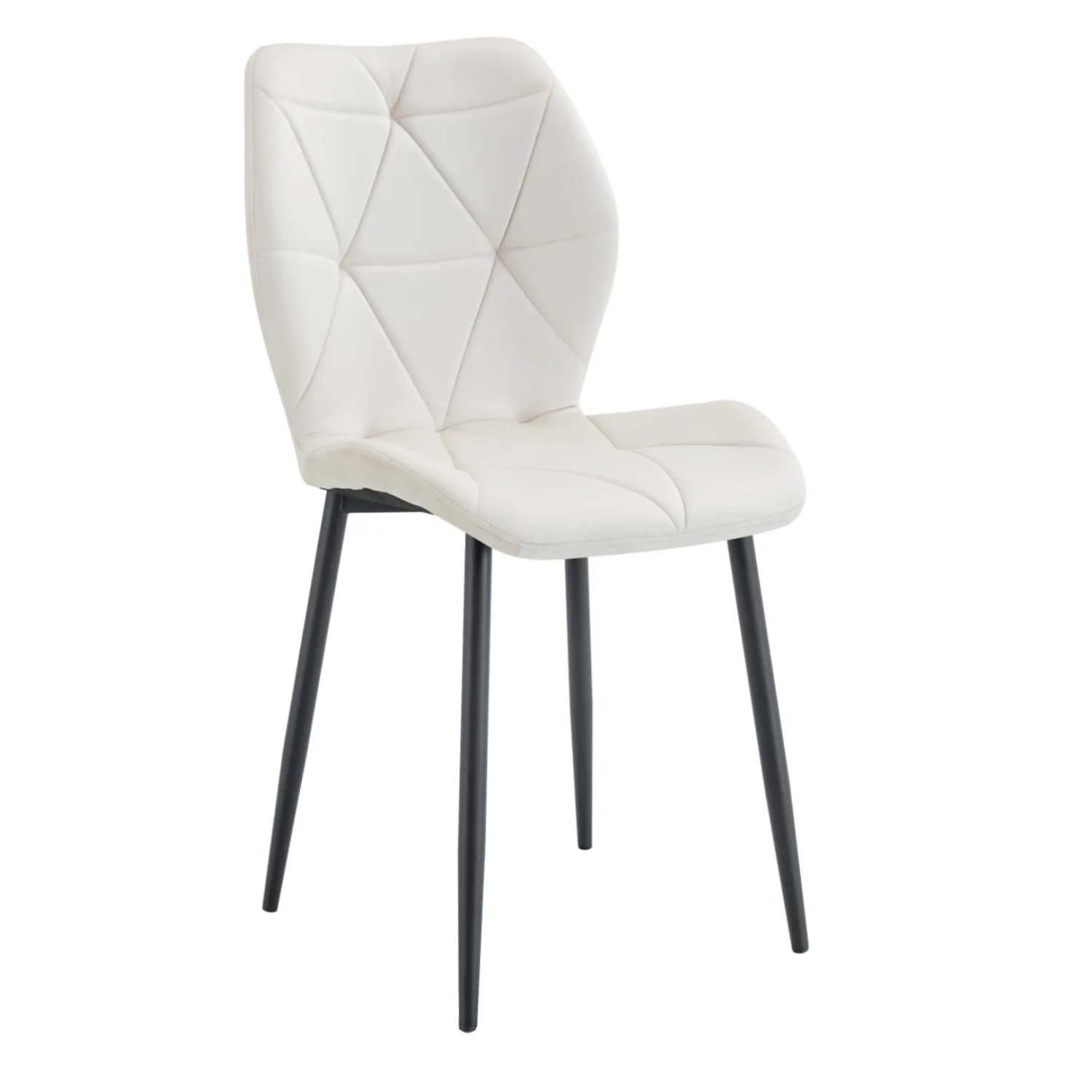 Chaise  en Velours avec Pieds Métal Noir