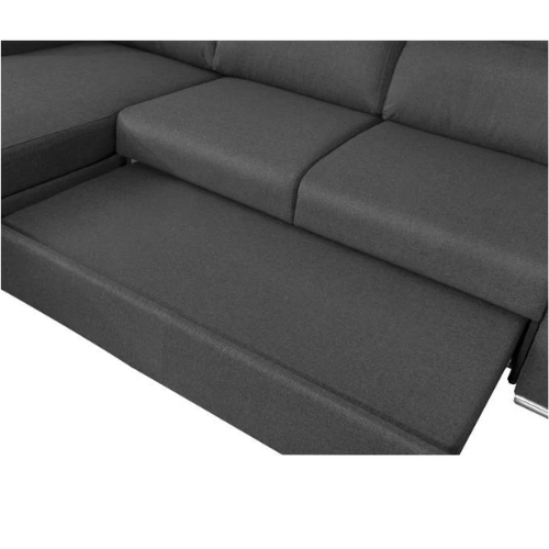 Canapé d'angle réversible convertible en tissu