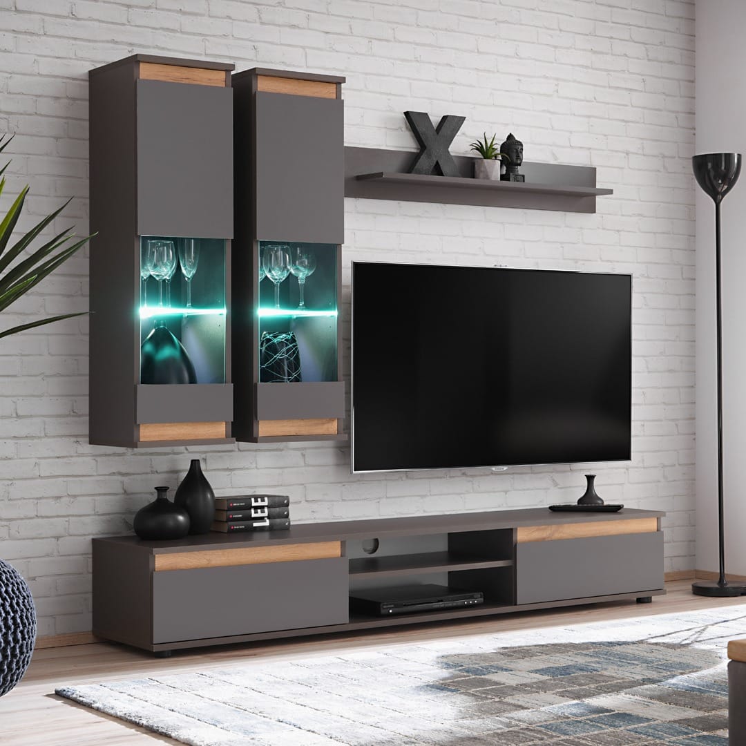 Composition TV MODO 175cm - Gris mat - 29 ANWT MD