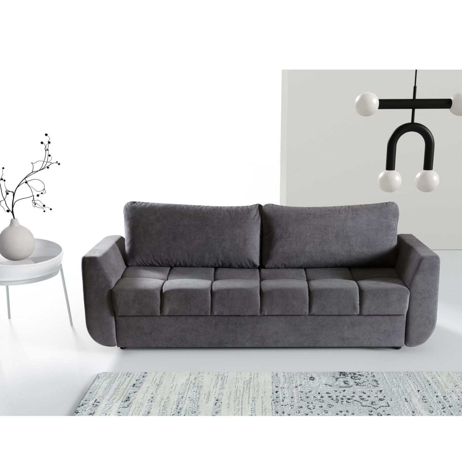 Canapé-lit moderne 245 cm avec fonction couchage et coffre – Élégance, confort et praticité au quotidien