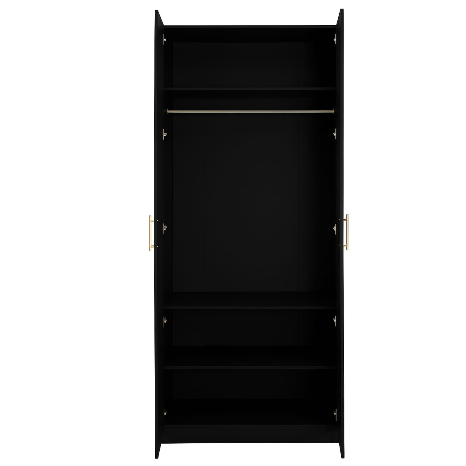 Armoire  en Bois – Deux Portes – 230×100×60 cm – Noir ou Blanc