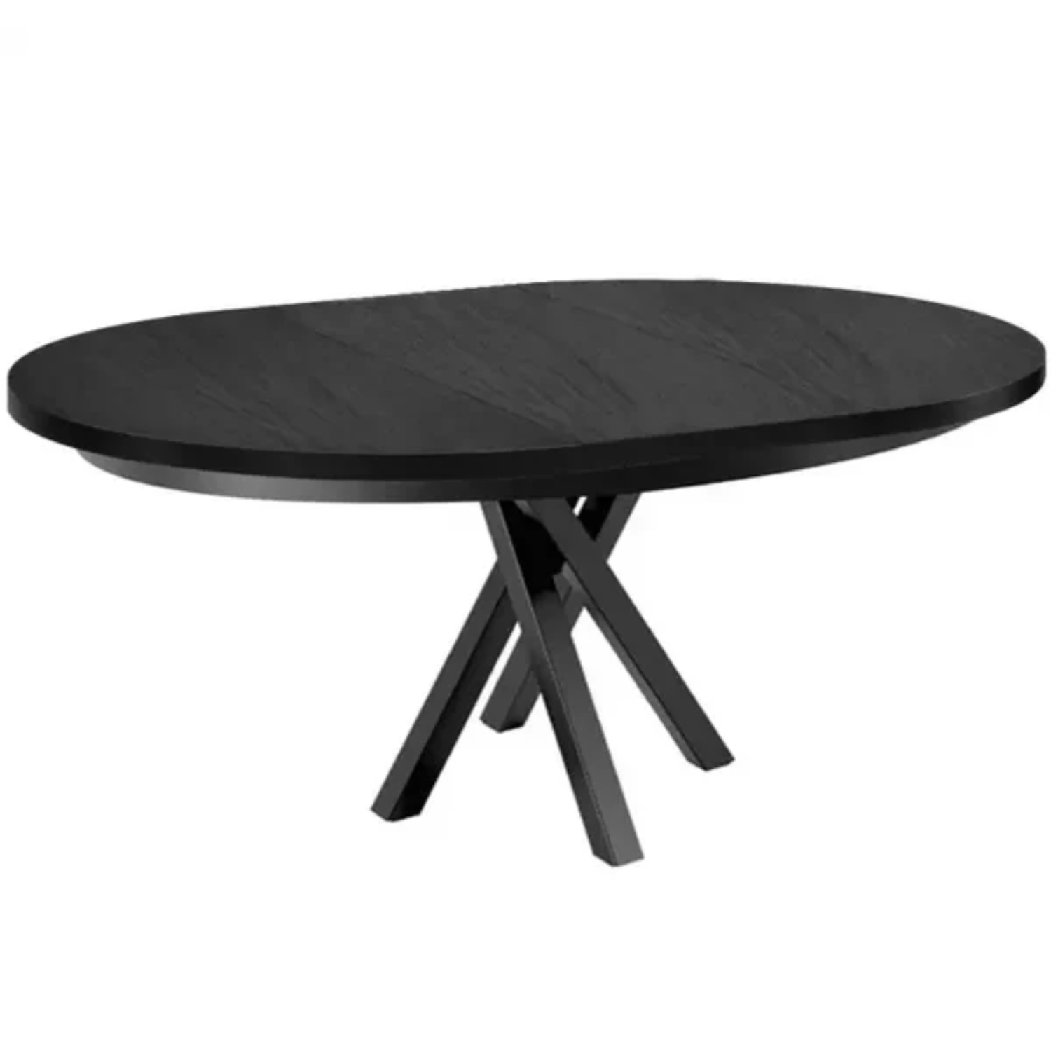 Table à manger Ronde extensible Contemporaine – Pieds Croisés