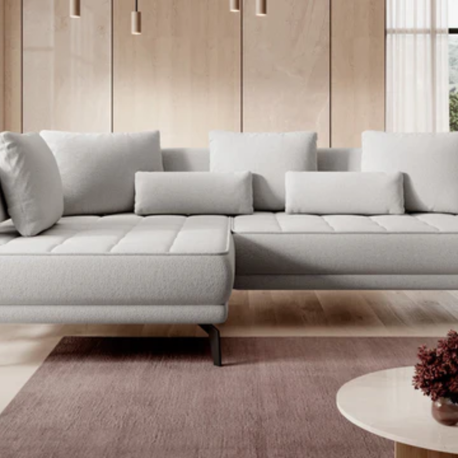 Canapé d'angle – Design Moderne et Confort Personnalisé avec Mécanisme Électrique