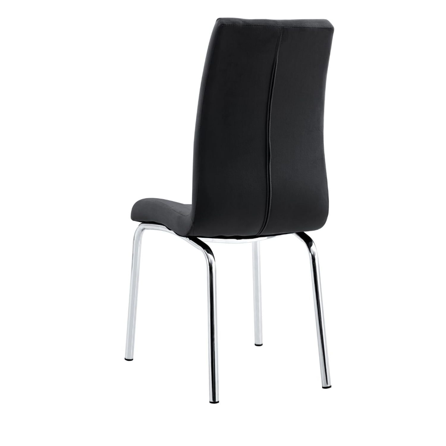 Chaise en velours avec structure métallique argentée