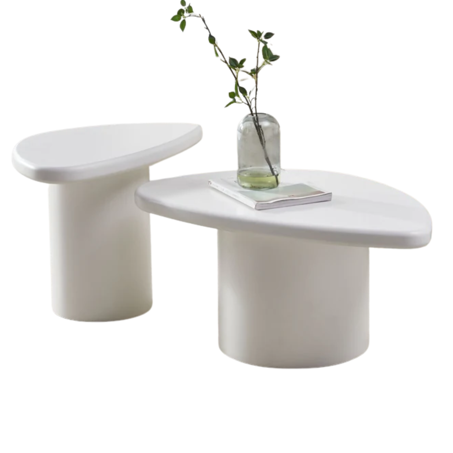 Table Basse Duo Blanche – Design Moderne & Modulable – 80x80 & 60x60 cm