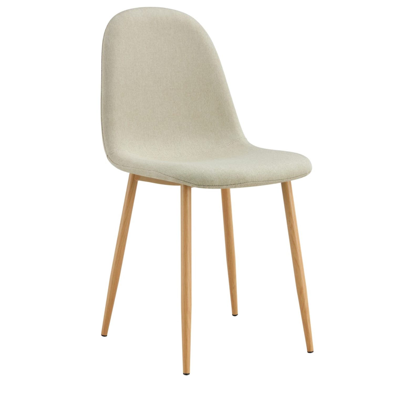 Chaise scandinave avec piètement bois et assise en tissu