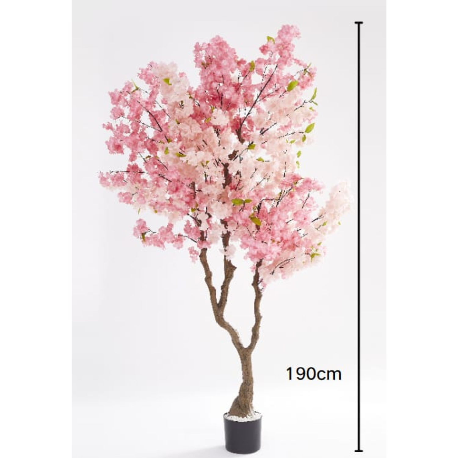 Cerisier plante Artificiel Fleur Rose ou blanche  – 190 cm avec Pot