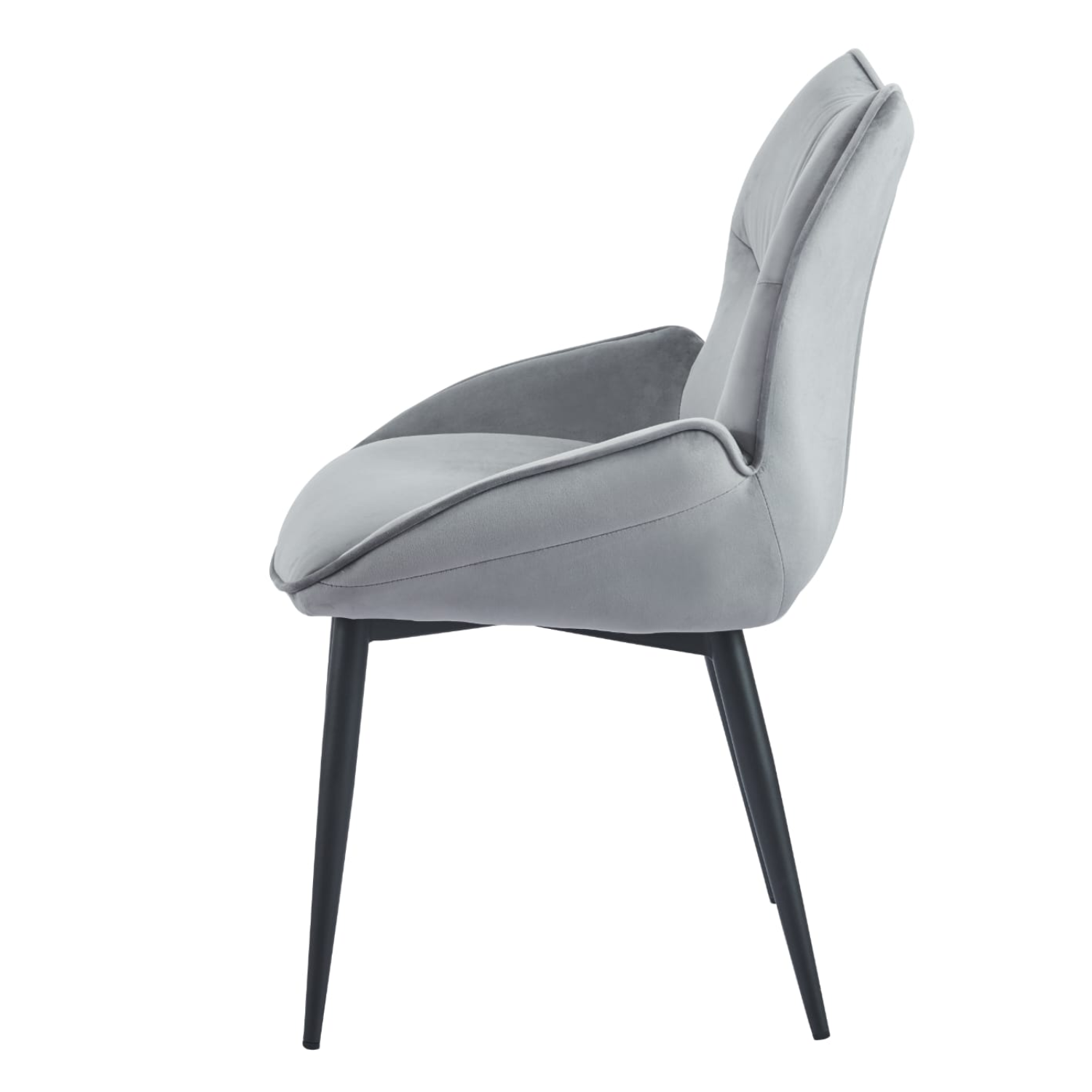 chaise  Assise ergonomique en velours & pieds métal