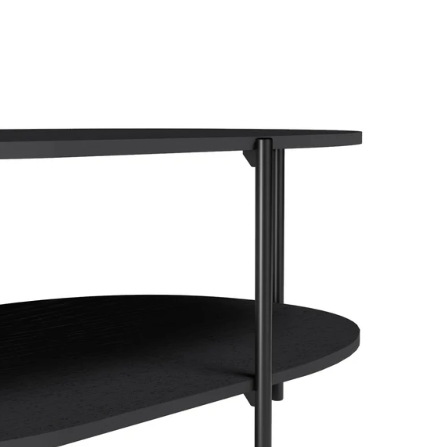 Table Basse Moderne à Deux Niveaux avec Structure en Métal