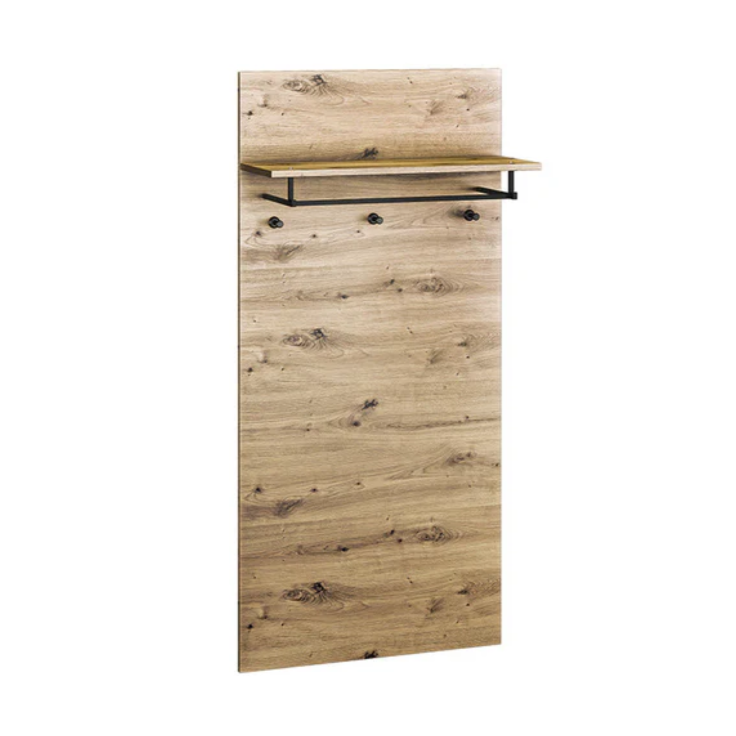 Cintre mural rembourré en chêne artisanal – Élégance pratique pour votre intérieur