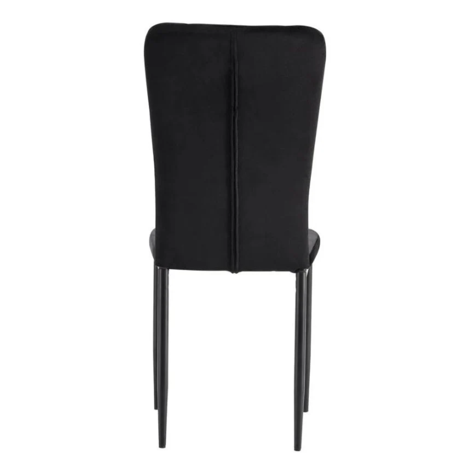 Chaise confortable en tissu gris ou noir – Piètement métal noir élégant