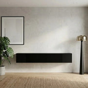 FLY 50 horizontal wall cabinet, noir brillant
