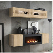 FLY 41 wall hung display cabinet, hickory Jackson — vue 2