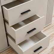 Armoire SIGMA 135 cm, Three Doors and a Mirror — vue 3