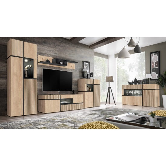 Commode CROSS 150 cm avec éclairage LED, hickory Jackson — vue 3