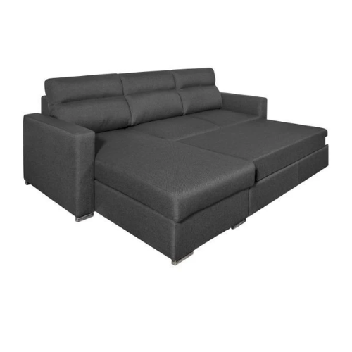 Canapé d'angle réversible convertible en tissu