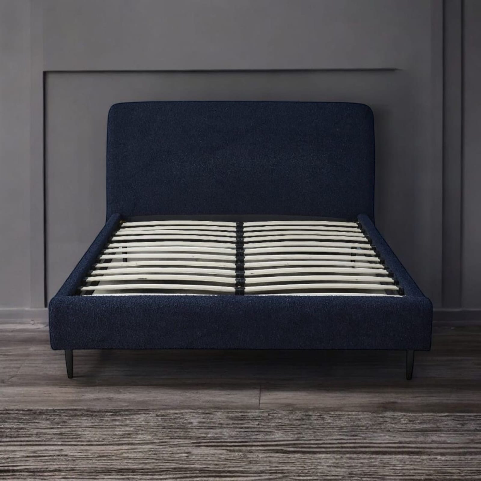 Lit en Laine Bouclée – Confort Chic et Design Moderne | 140x190 cm / 160x200 cm|Destockage|Decora Home