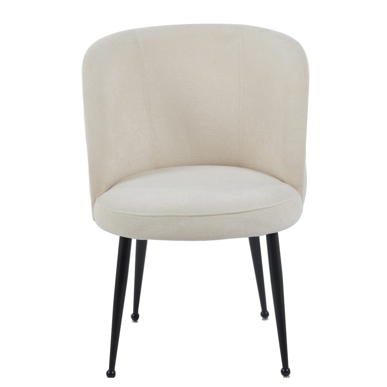 Chaise en tissu effet lin avec piètement métal– Design moderne et confortable