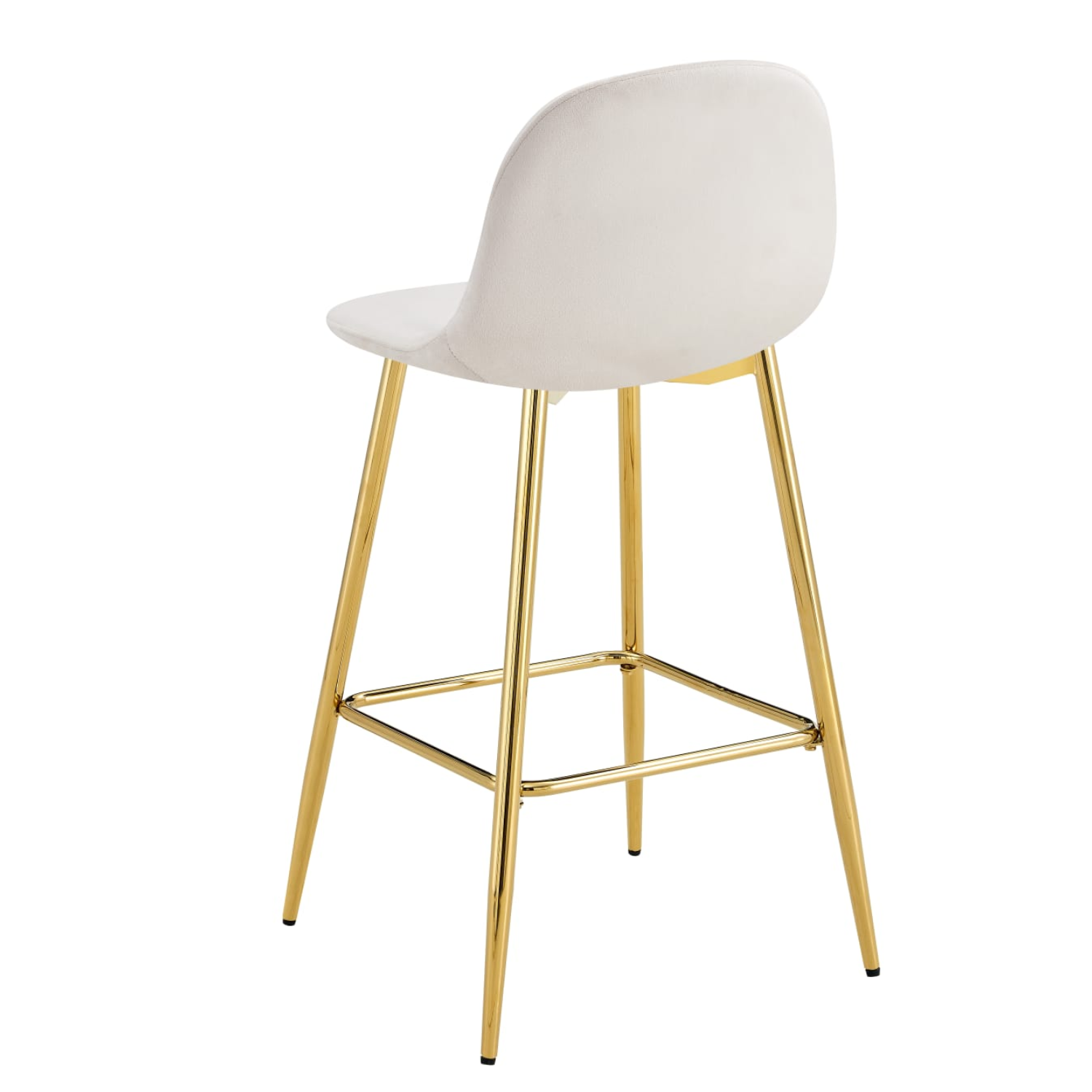 Tabouret de bar élégant en velours et métal doré – Chic, Confort et Style Scandinave