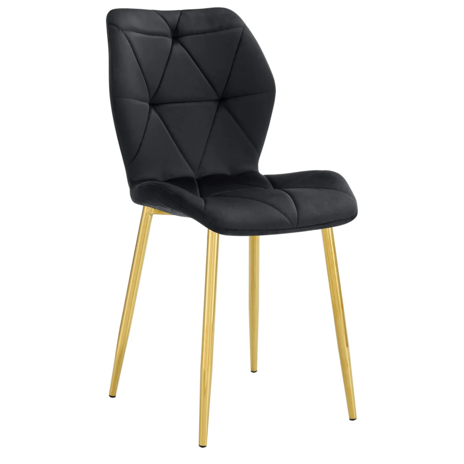 Chaise  en Velours avec Pieds Métal Noir