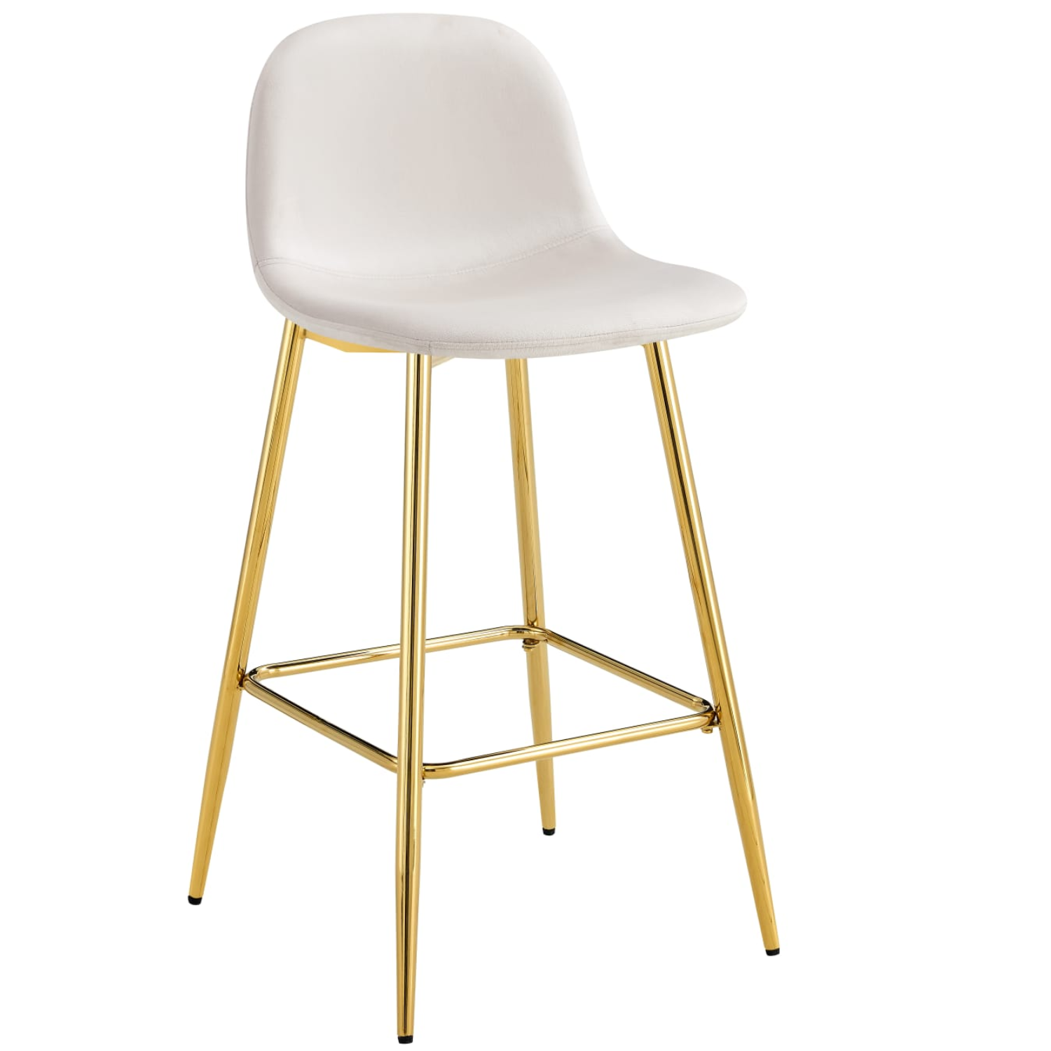 Tabouret de bar élégant en velours et métal doré – Chic, Confort et Style Scandinave
