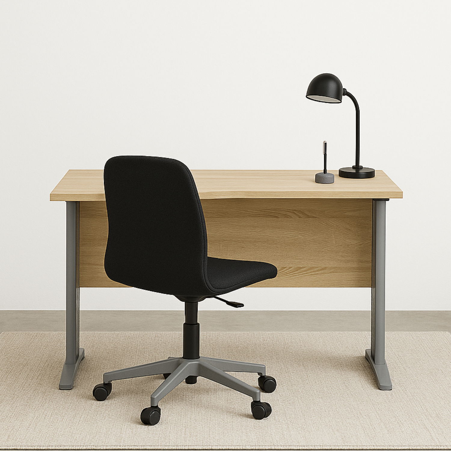 Bureau Moderne avec Bordure ABS - Résistant aux Rayures et à l'Humidité, Design Élégant