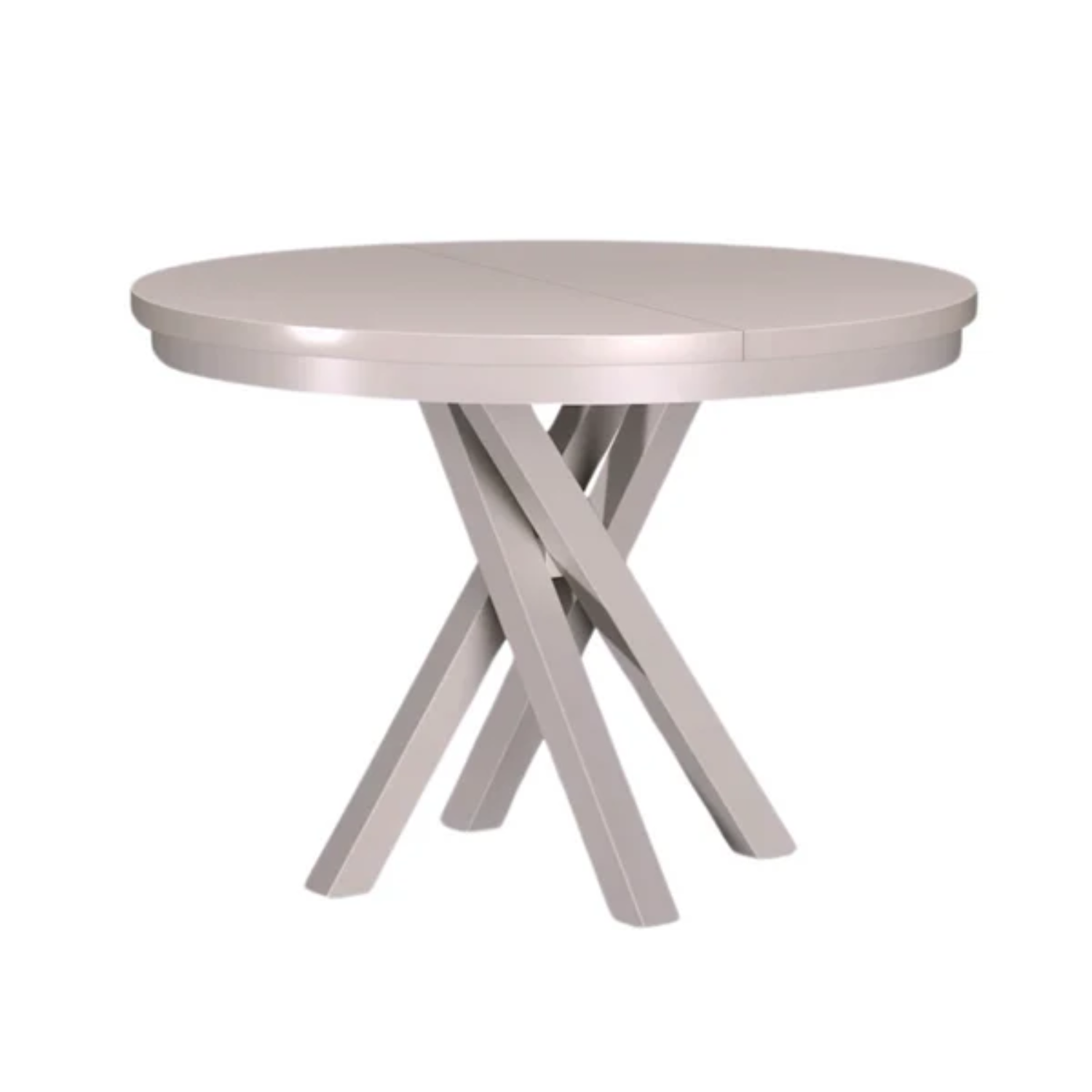 Table à manger Ronde extensible Contemporaine – Pieds Croisés