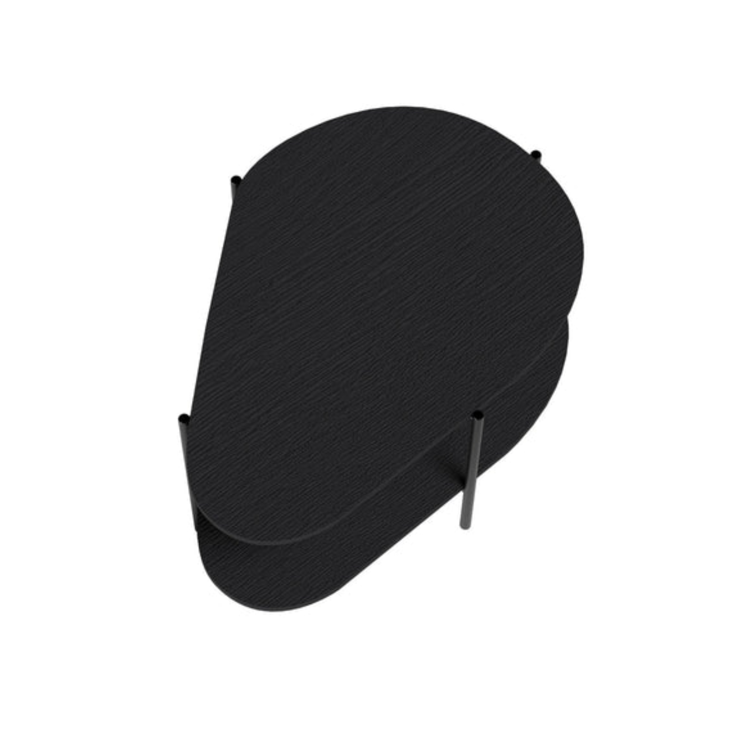 Table Basse Moderne à Deux Niveaux avec Structure en Métal