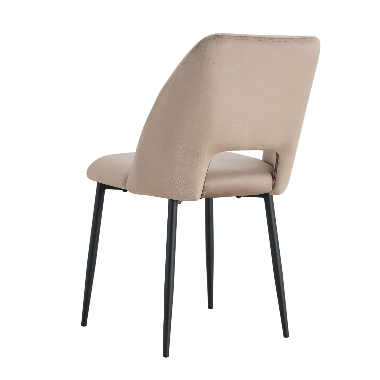 Chaise en  Tissu Doudou, Velours ou Sergé – Pieds Métal Noir ou Chrome