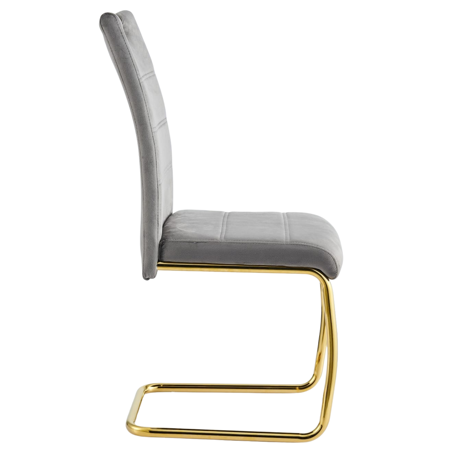 Chaise  en Velours – Pieds en Acier Inoxydable Argenté ou Doré