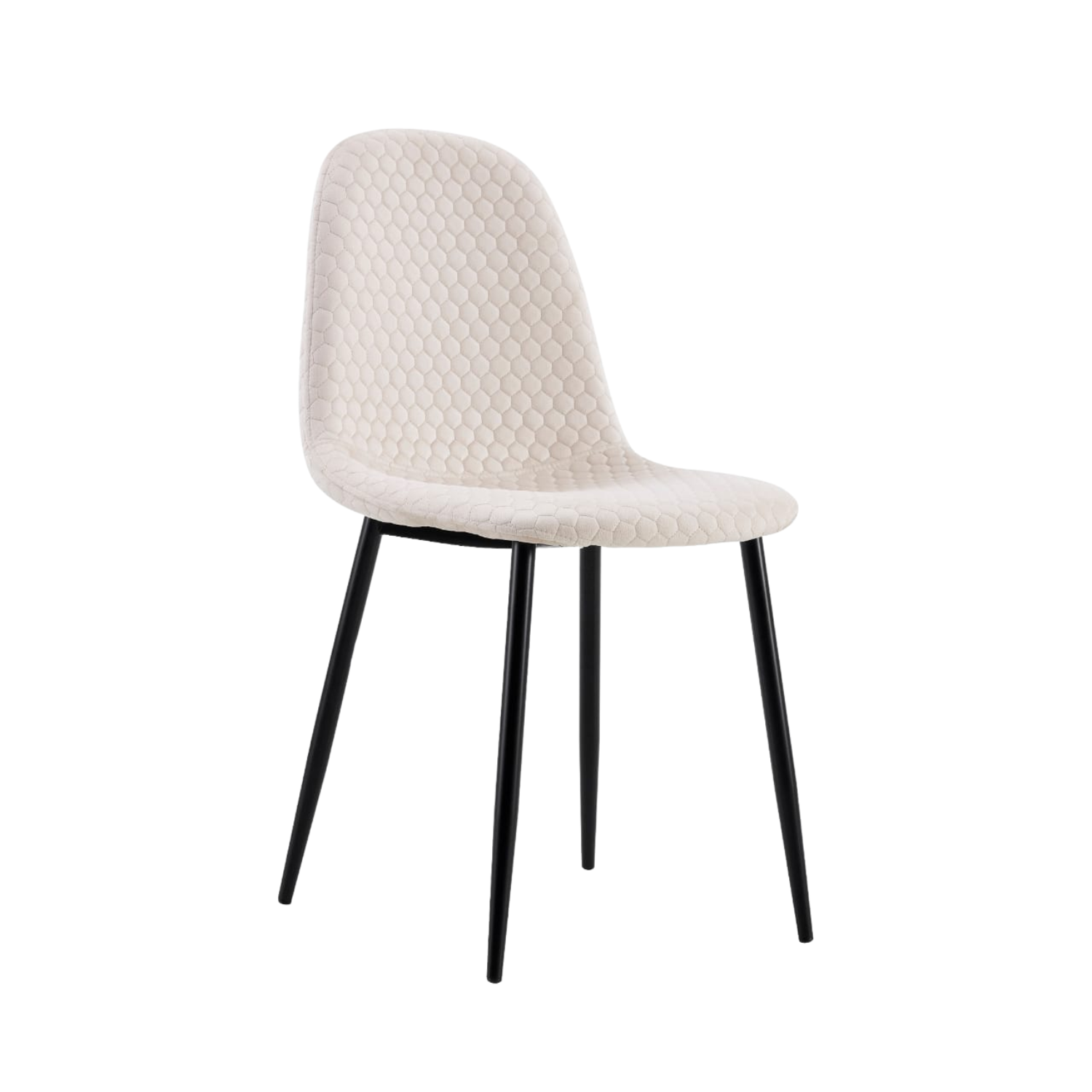 Chaise  scandinave  assise en velours avec Piètement en Acier