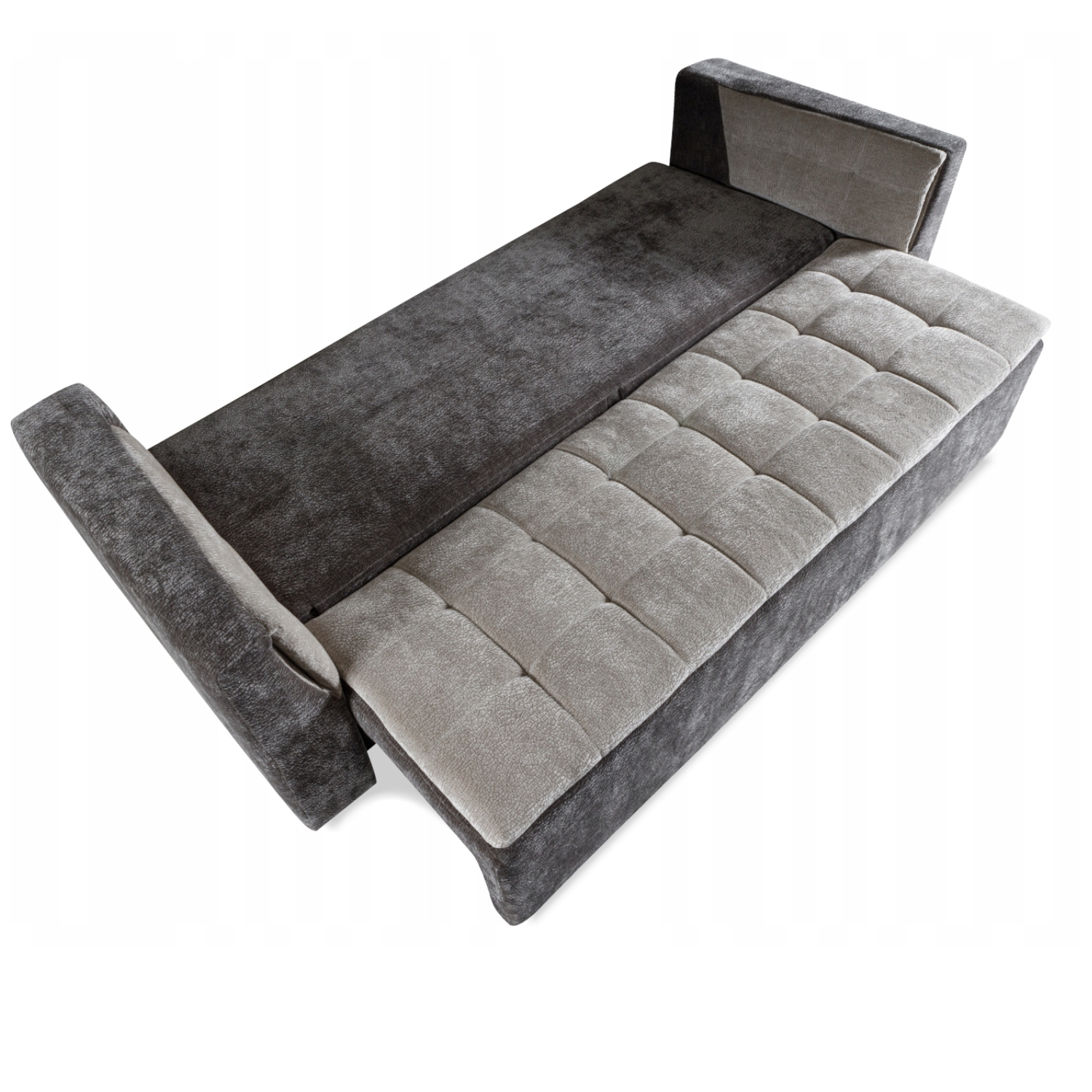 Canapé-lit – Grand canapé gris convertible avec couchage 191x150 cm