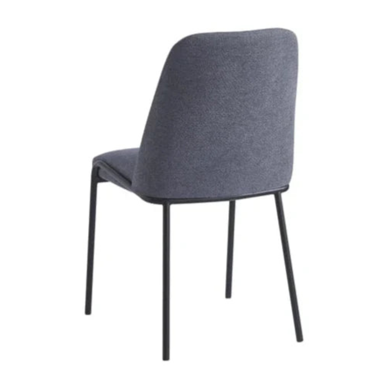 Chaise en Tissu Effet Lin avec Pieds en Métal Noir